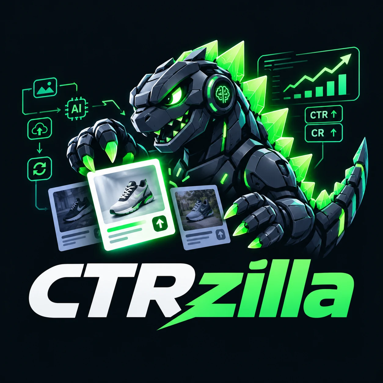 CTRzilla AI mascot